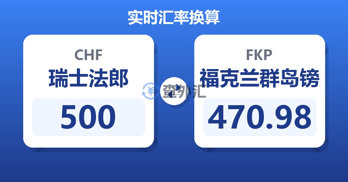 500瑞士法郎兑福克兰群岛镑