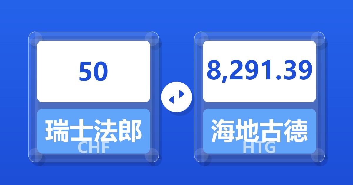 50瑞士法郎兑海地古德