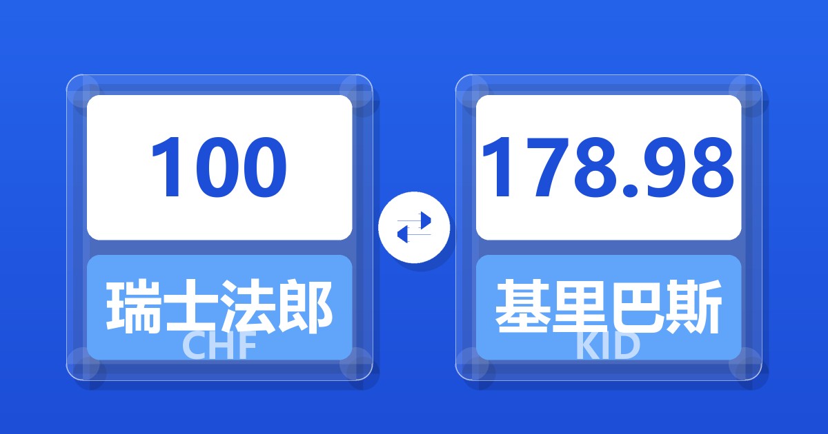 100瑞士法郎兑基里巴斯元