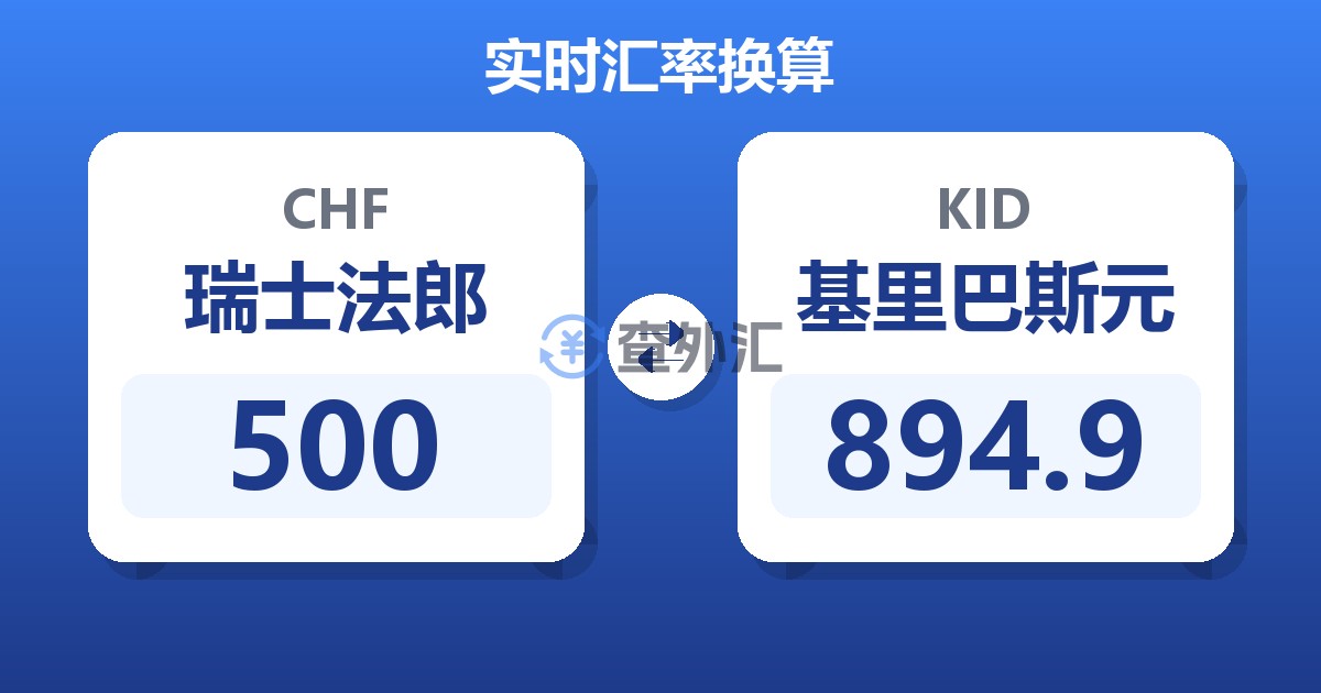 500瑞士法郎兑基里巴斯元
