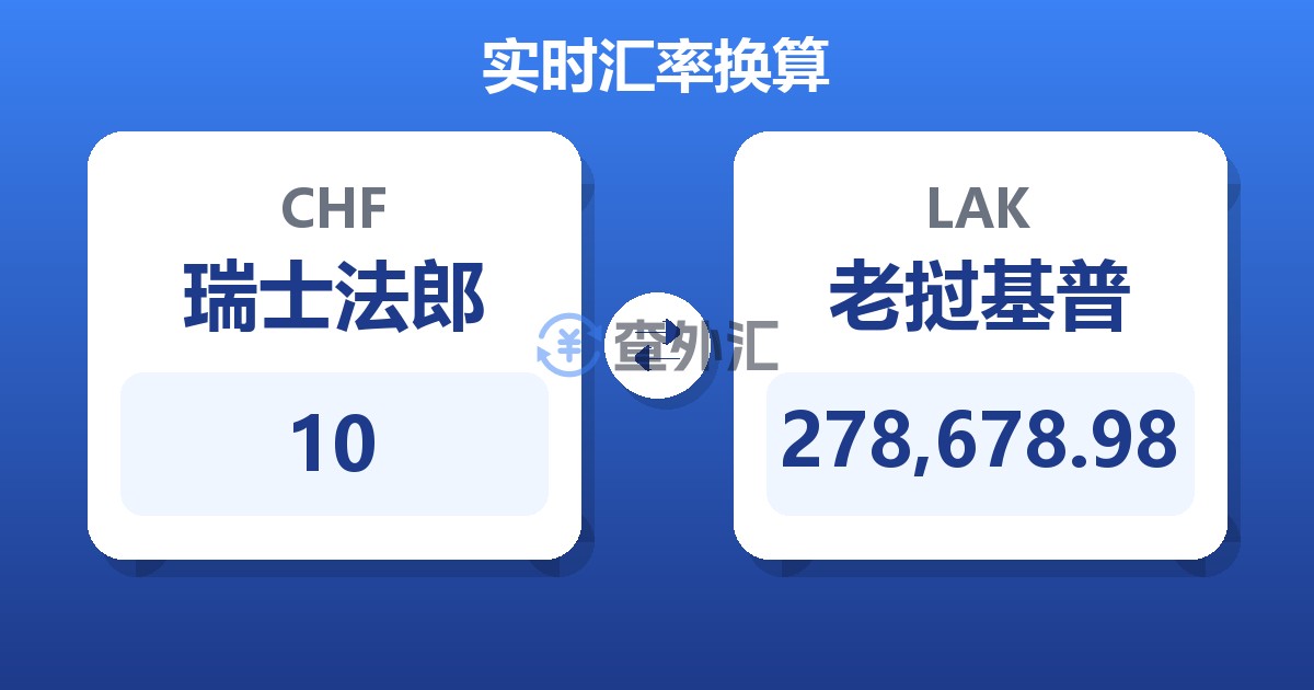 10瑞士法郎兑老挝基普