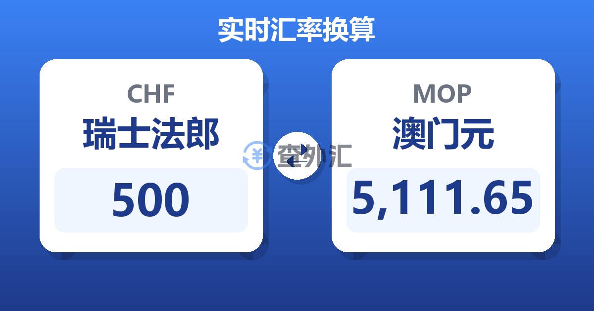 500瑞士法郎兑澳门元