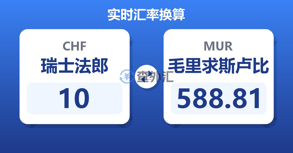 10瑞士法郎兑毛里求斯卢比