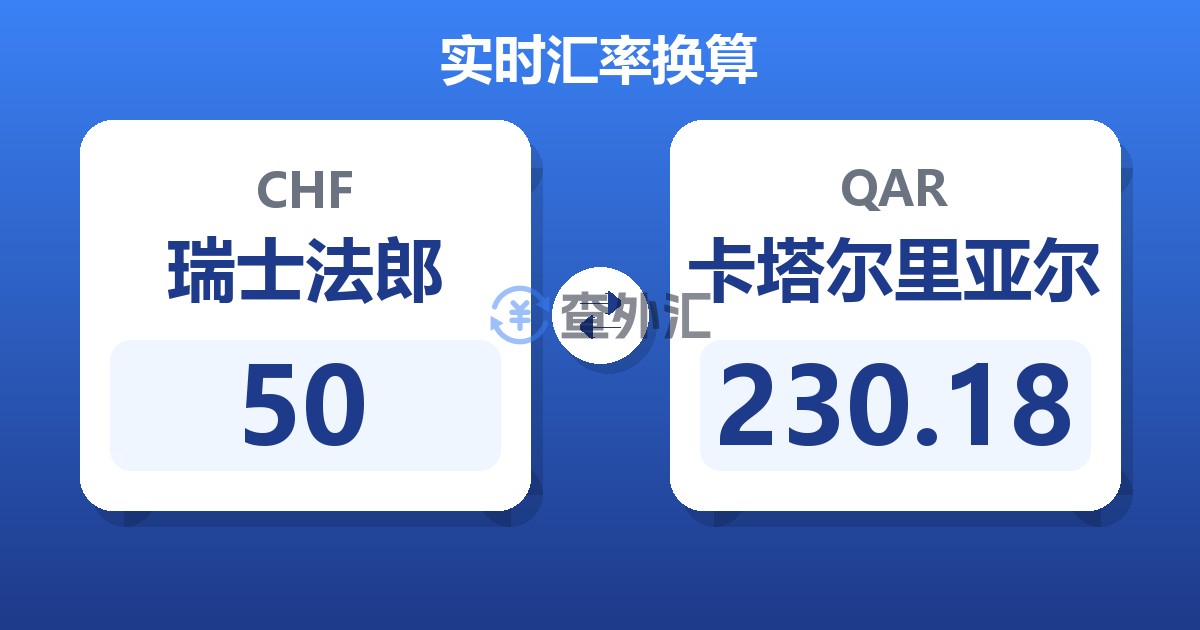 50瑞士法郎兑卡塔尔里亚尔