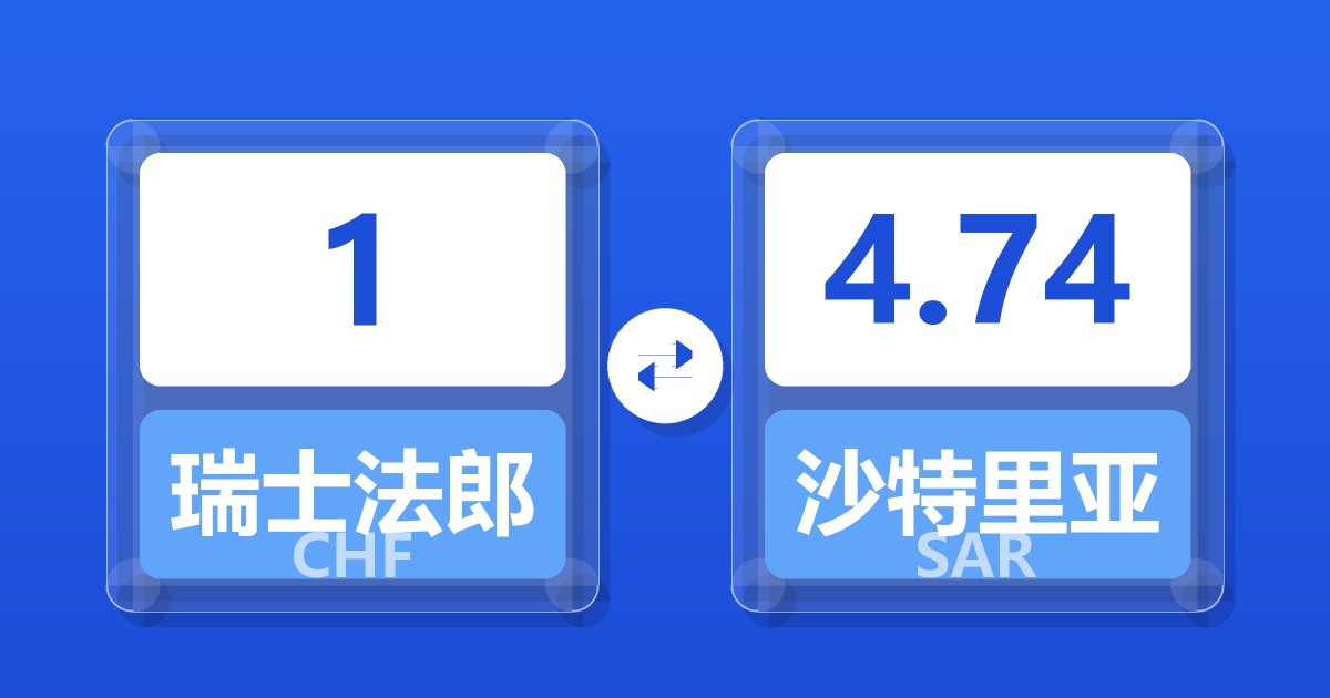 1瑞士法郎兑沙特里亚尔