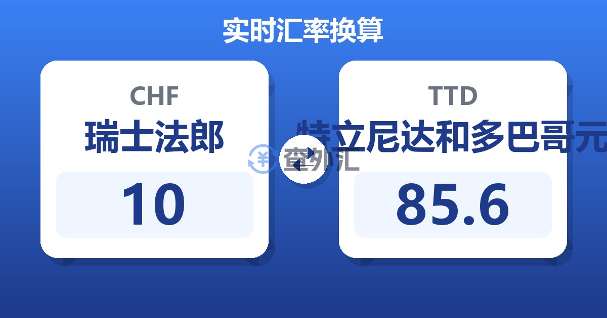 10瑞士法郎兑特立尼达和多巴哥元