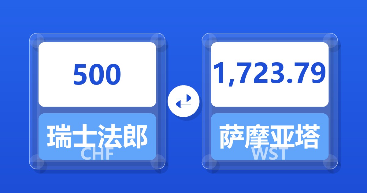 500瑞士法郎兑萨摩亚塔拉