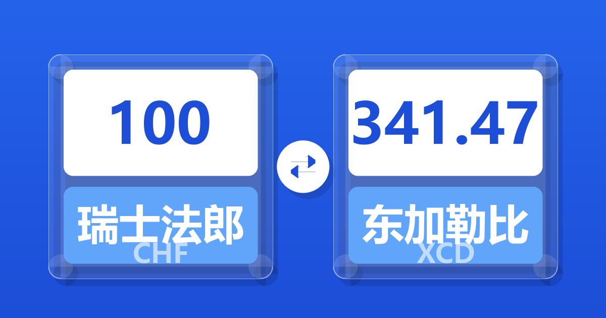 100瑞士法郎兑东加勒比元