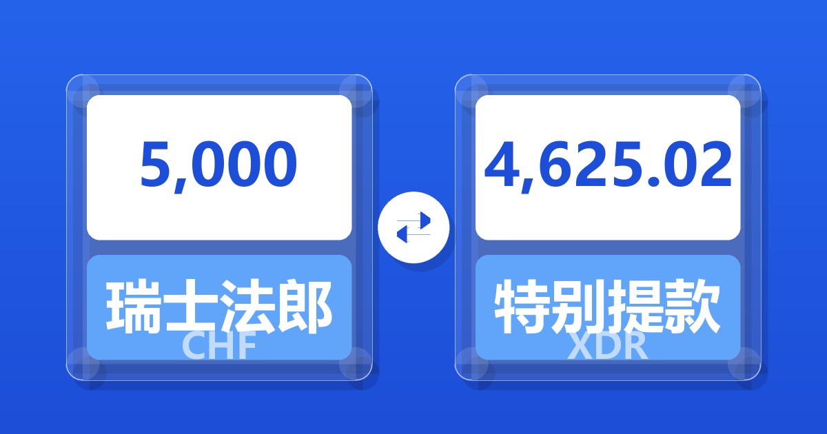 5,000瑞士法郎兑特别提款权