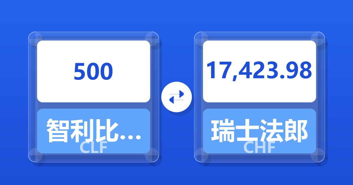 500智利比索（UF）兑瑞士法郎