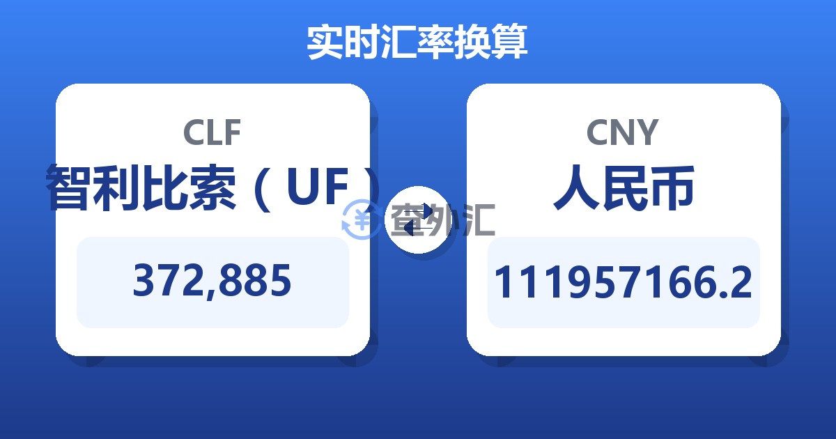 372,885智利比索（UF）兑人民币