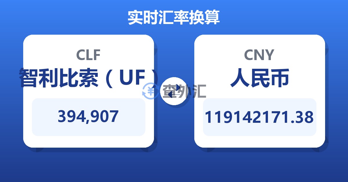 394,907智利比索（UF）兑人民币