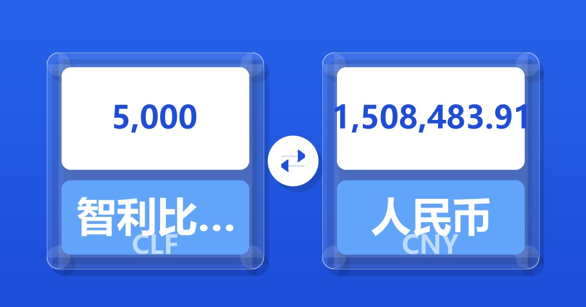5,000智利比索（UF）兑人民币