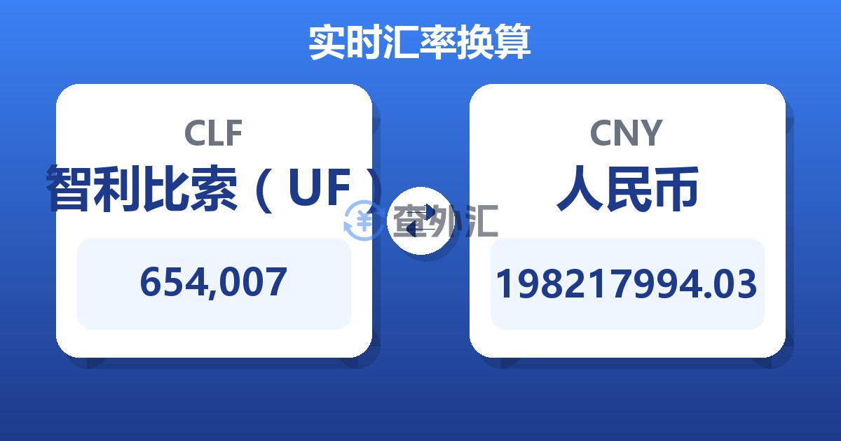 654,007智利比索（UF）兑人民币