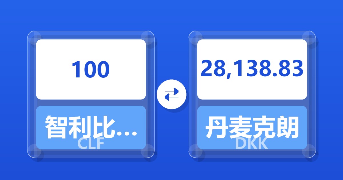 100智利比索（UF）兑丹麦克朗