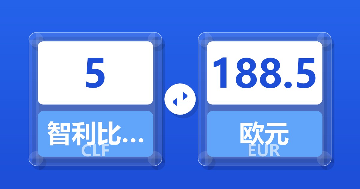 5智利比索（UF）兑欧元