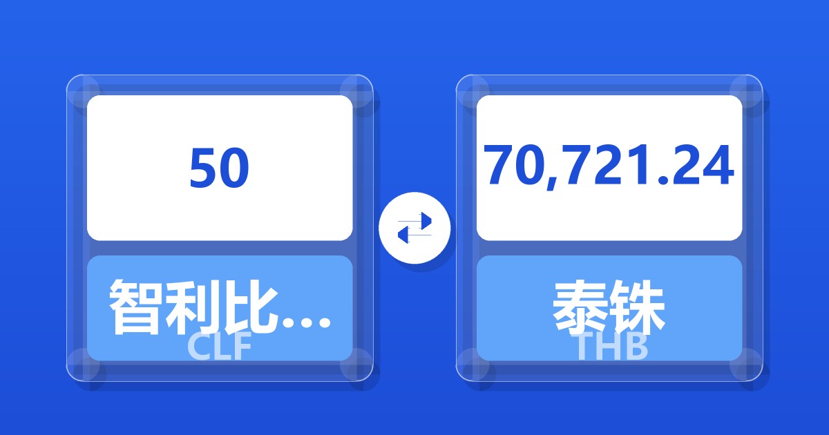 50智利比索（UF）兑泰铢