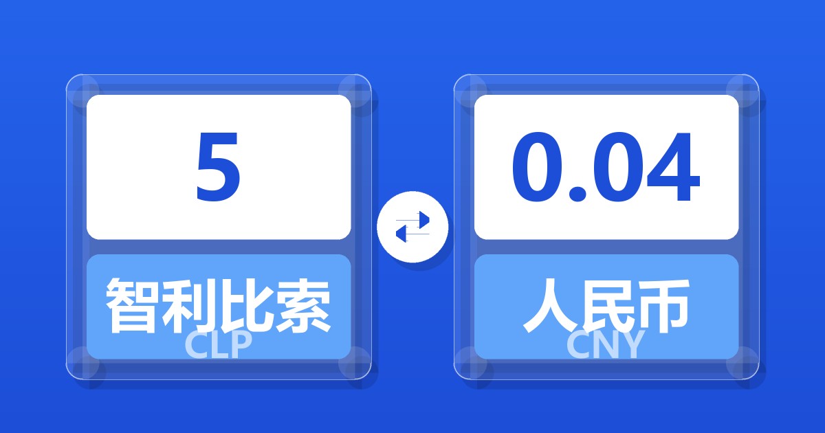 5智利比索兑人民币