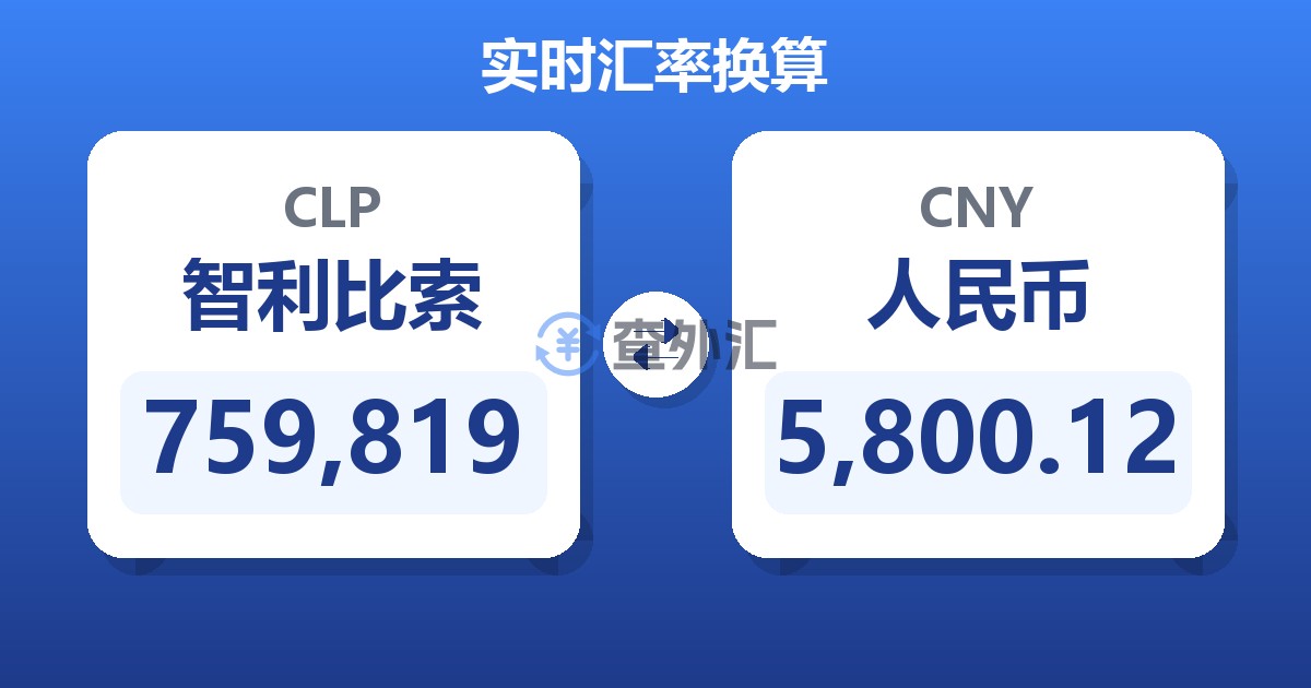 759,819智利比索兑人民币