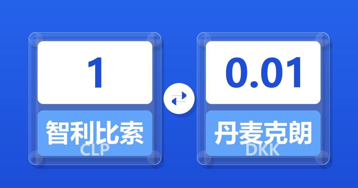 1智利比索兑丹麦克朗
