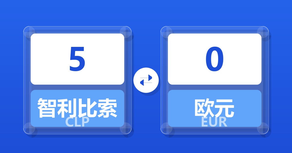 5智利比索兑欧元
