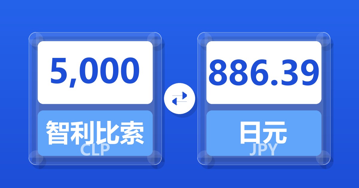 5,000智利比索兑日元
