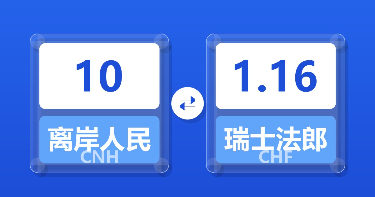 10离岸人民币兑瑞士法郎