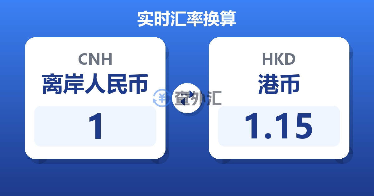 1离岸人民币兑港币