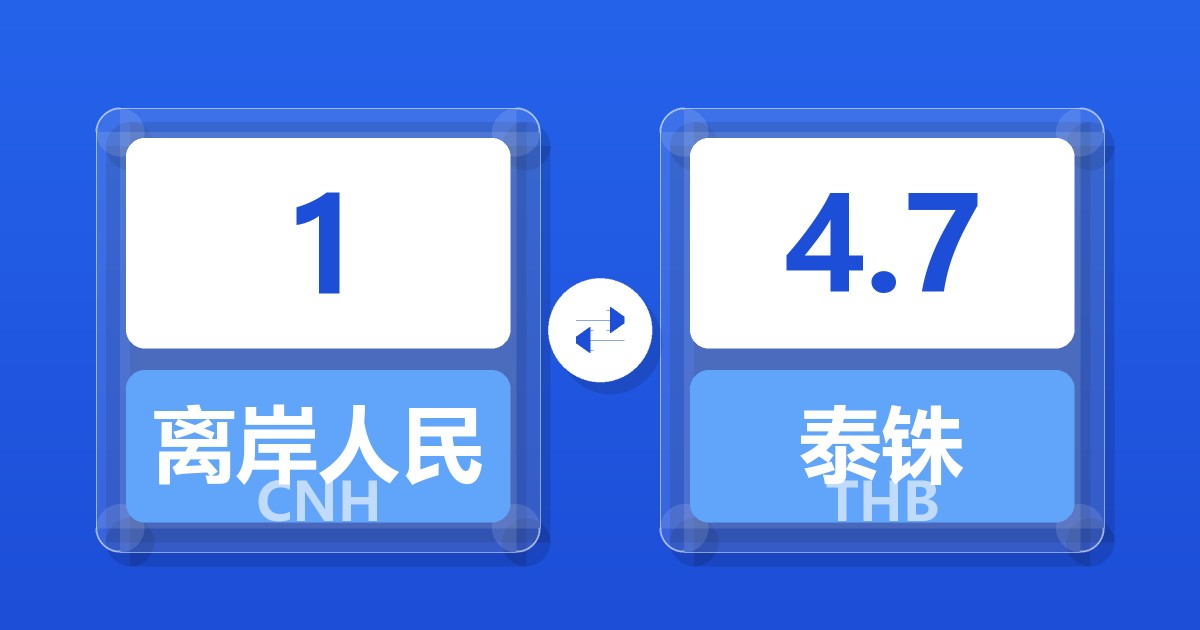 1离岸人民币兑泰铢