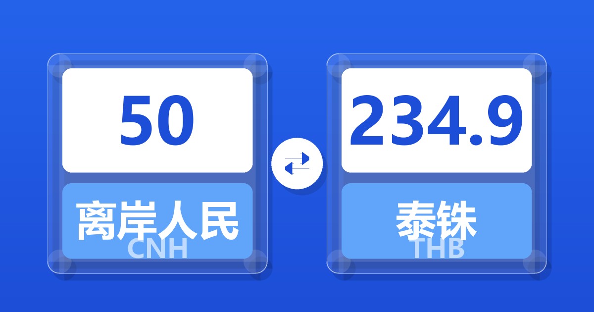 50离岸人民币兑泰铢