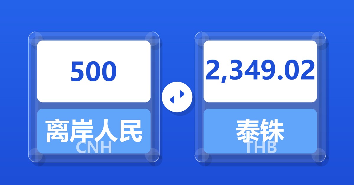 500离岸人民币兑泰铢