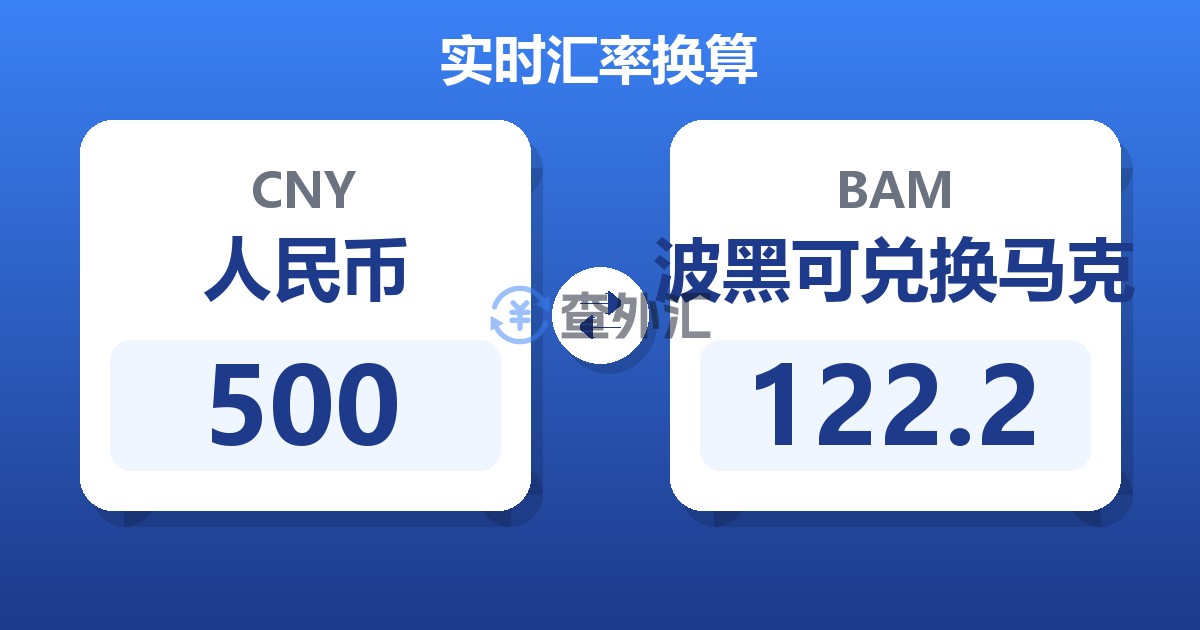 500人民币兑波黑可兑换马克