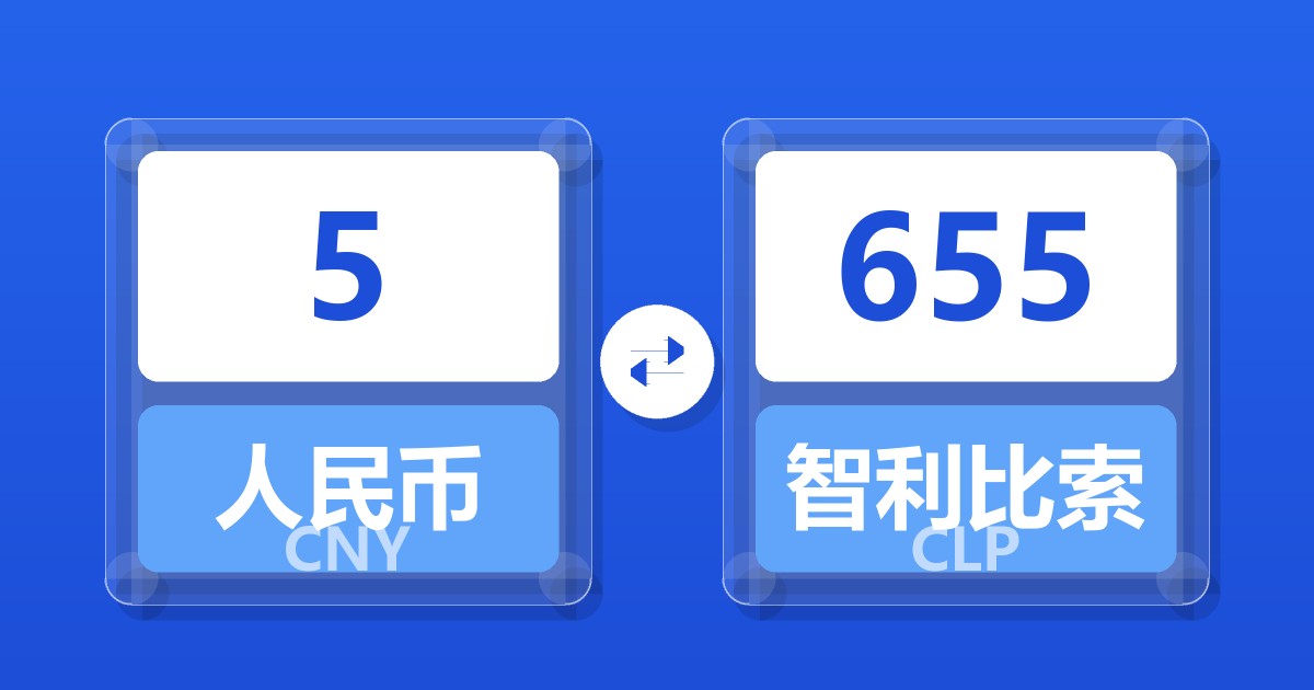 5人民币兑智利比索