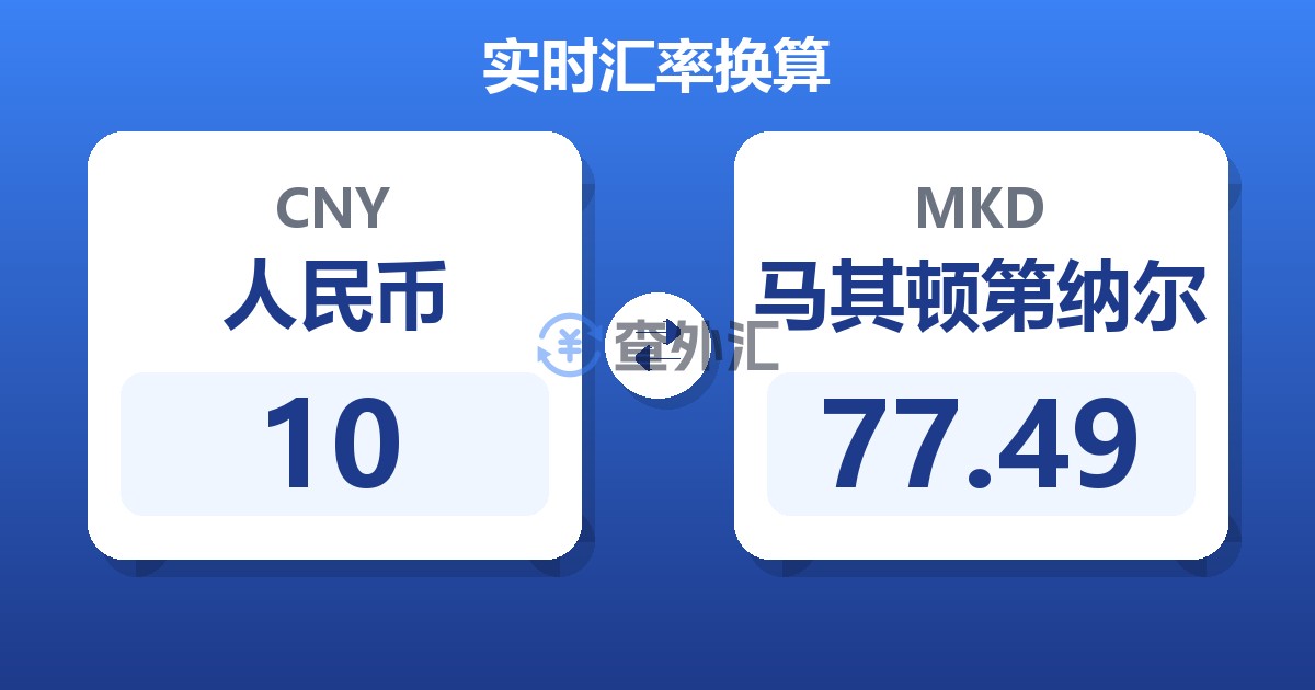 10人民币兑马其顿第纳尔