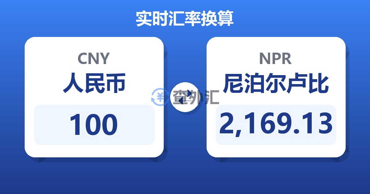 100人民币兑尼泊尔卢比