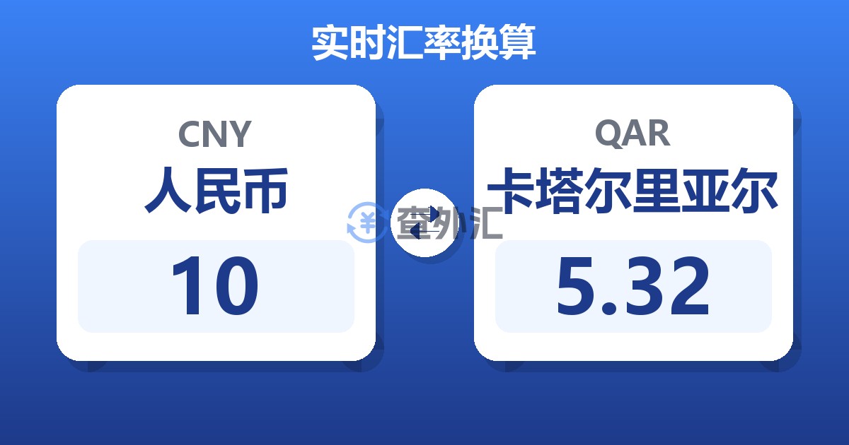 10人民币兑卡塔尔里亚尔