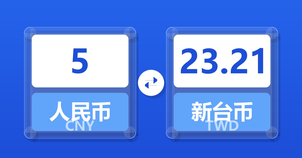 5人民币兑新台币