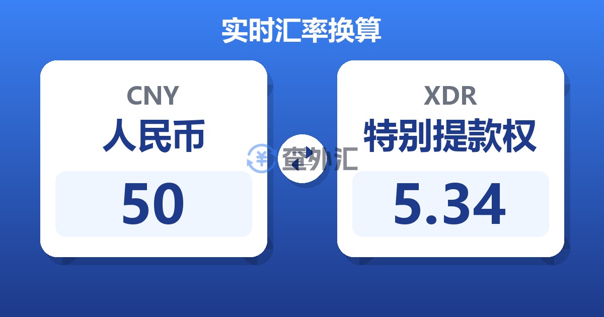 50人民币兑特别提款权