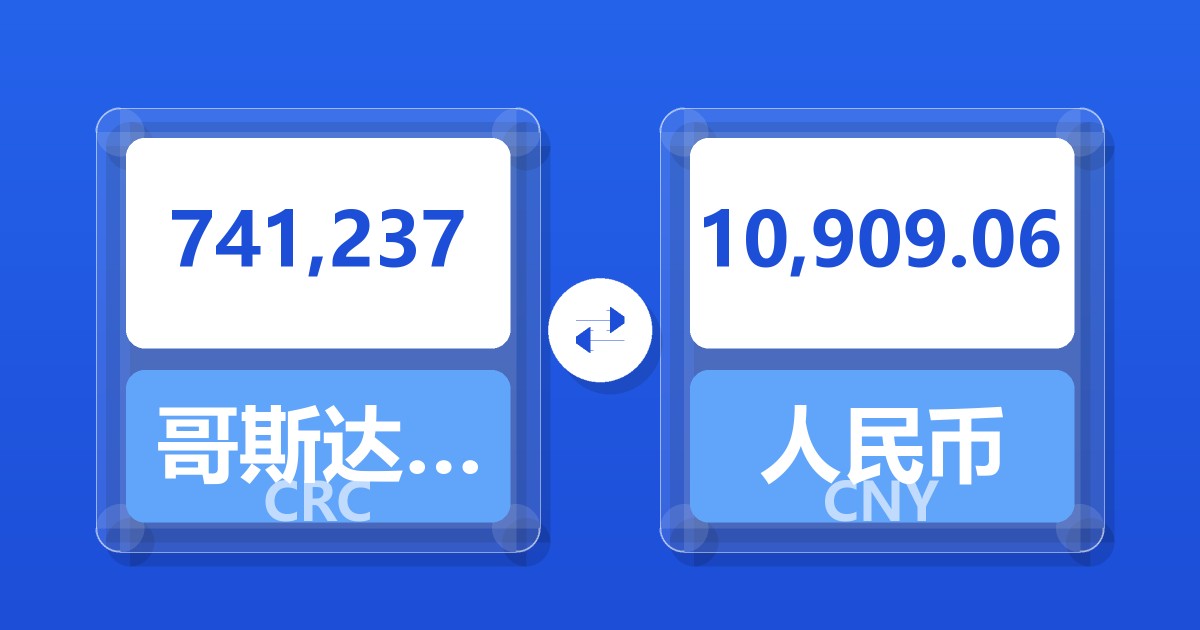 741,237哥斯达黎加科朗兑人民币