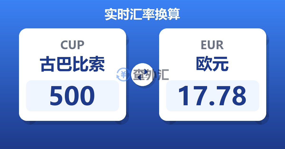 500古巴比索兑欧元