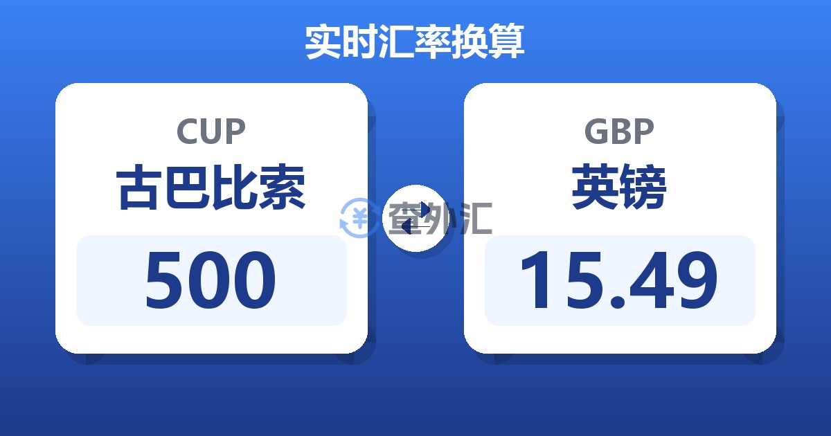 500古巴比索兑英镑