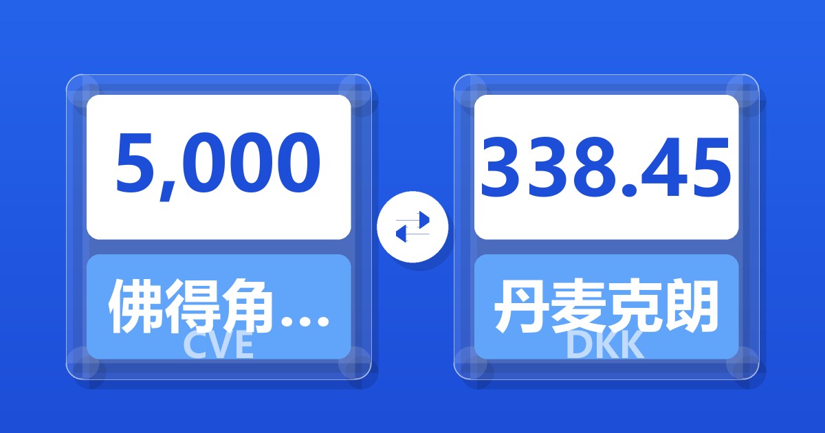 5,000佛得角埃斯库多兑丹麦克朗
