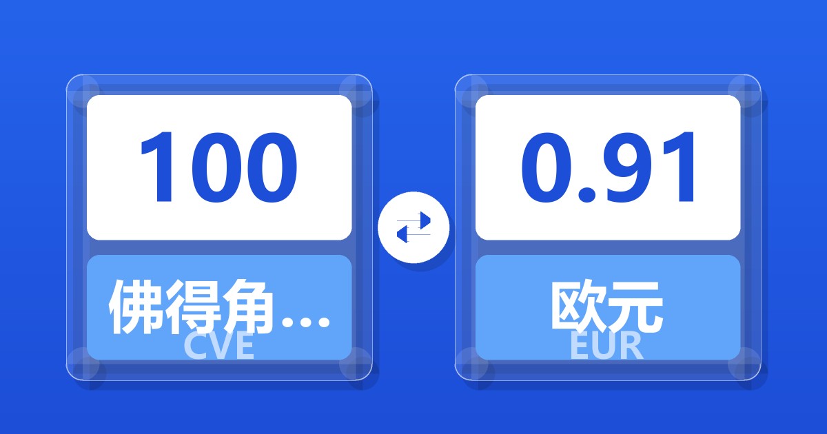 100佛得角埃斯库多兑欧元