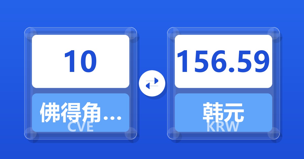 10佛得角埃斯库多兑韩元