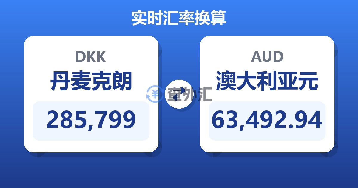 285,799丹麦克朗兑澳大利亚元