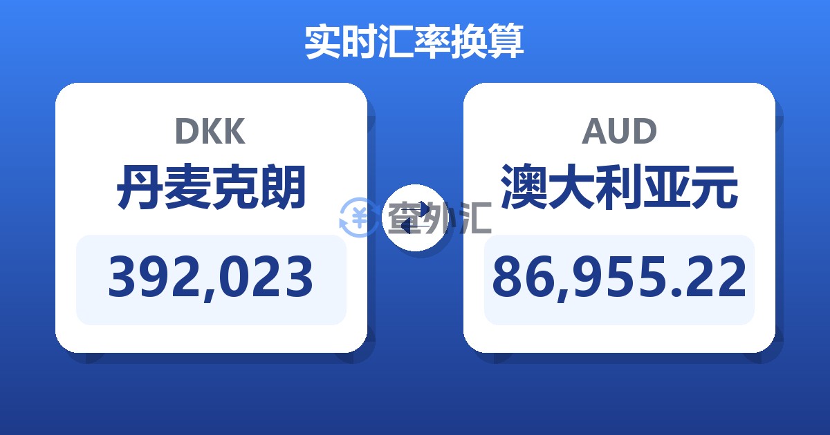 392,023丹麦克朗兑澳大利亚元