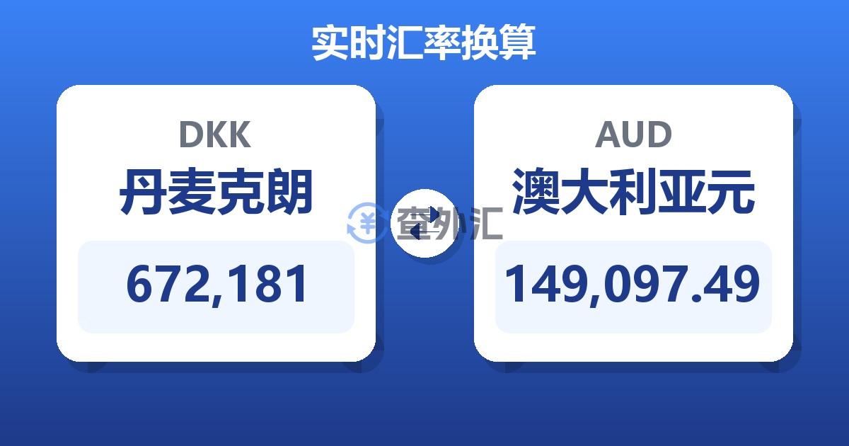 672,181丹麦克朗兑澳大利亚元