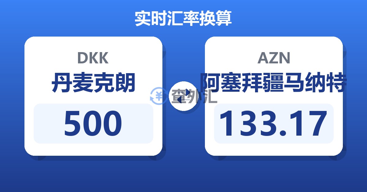 500丹麦克朗兑阿塞拜疆马纳特