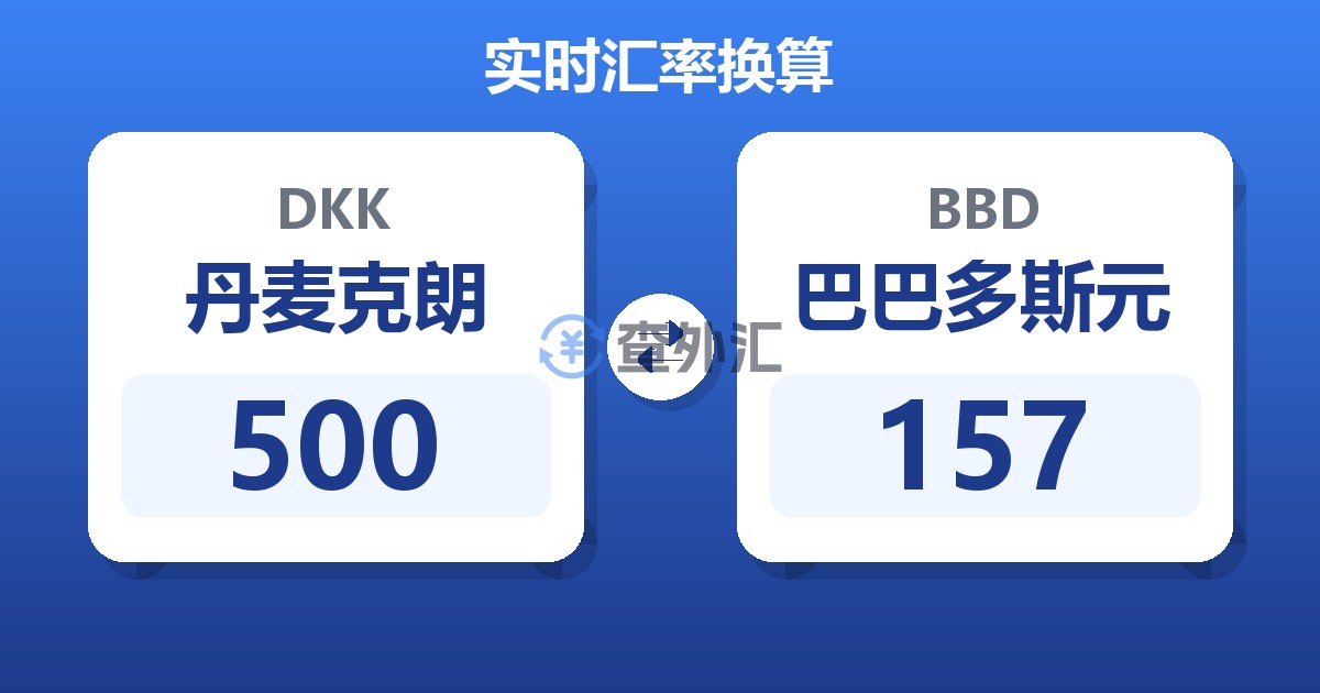 500丹麦克朗兑巴巴多斯元