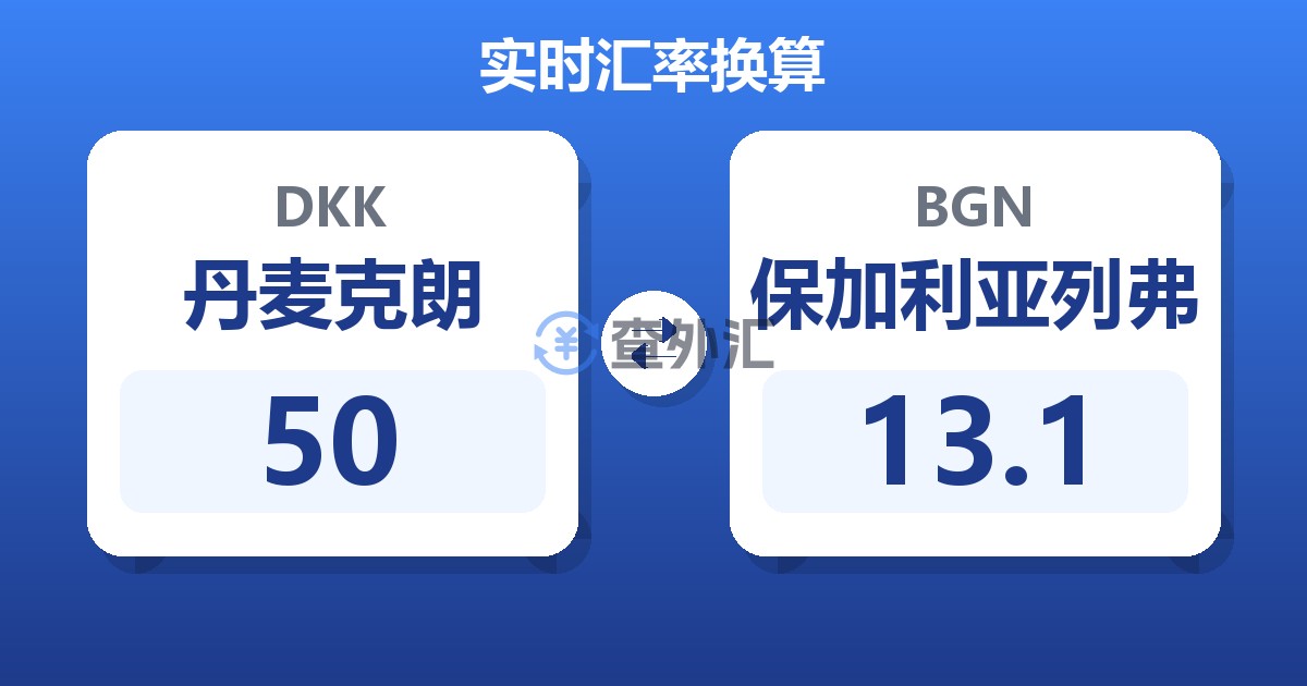 50丹麦克朗兑保加利亚列弗